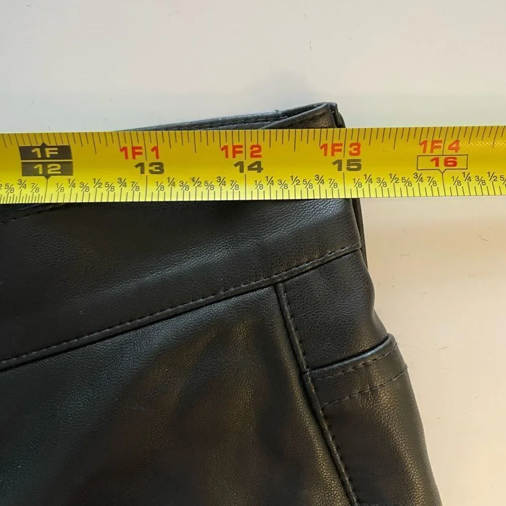 J Crew Faux Leather Black Jeans Size 29